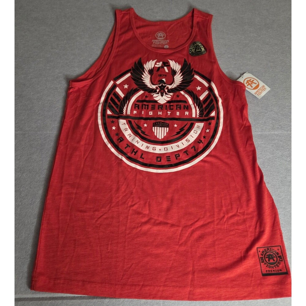 American Fighter Millerton Tank Top Sz S Mens Red Graphic Sleeveless NWT